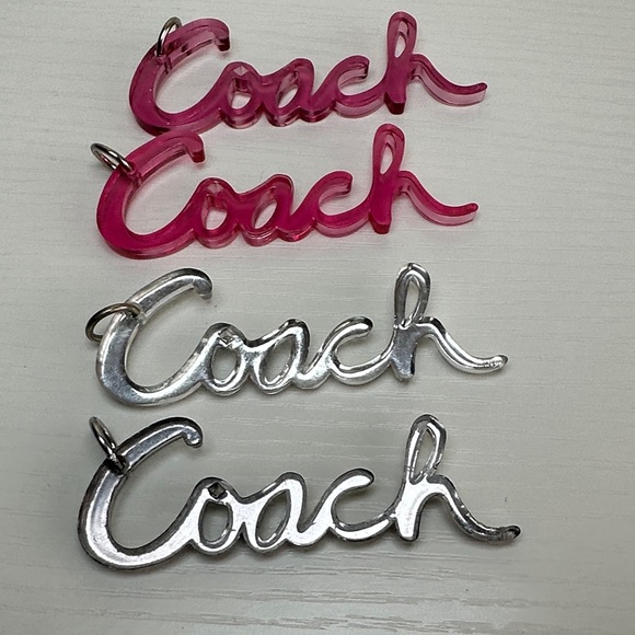 Coach Accessories - COACH POPPY HANGTAGS Rare Coach script with silver ring